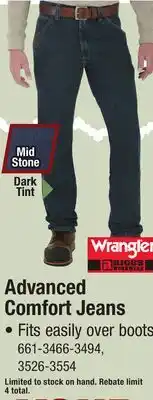 Menards Advanced Comfort Jeans offer