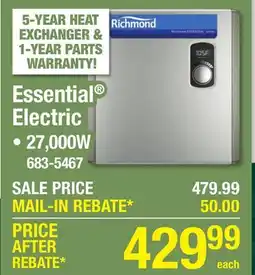 Menards Essential Electric offer