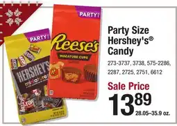 Menards Party Size Hershey's Candy offer