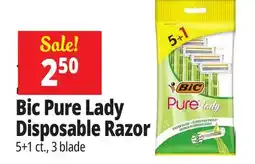Ocean State Job Lot Bic Pure LadyLady Disposable Razor offer