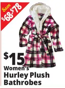 Ocean State Job Lot Women's Hurley Plush Bathrobes offer