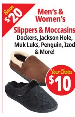 Ocean State Job Lot Men's & Women's Slippers & Moccasins offer