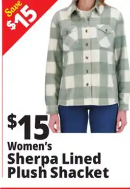 Ocean State Job Lot Women's Sherpa Lined Plush Shacket offer