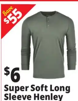 Ocean State Job Lot Super Soft Long Sleeve Henley offer