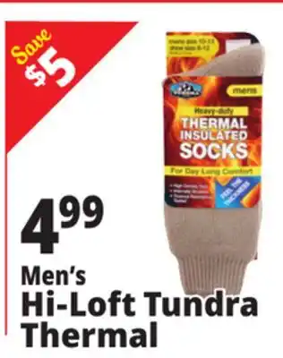 Ocean State Job Lot Tundra Outdoor Heavy-Duty Men's Thermal Insulated Socks offer