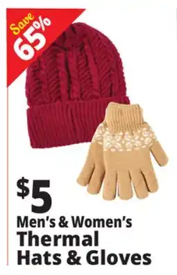 Ocean State Job Lot Men's & Women's Thermal Hats & Gloves offer