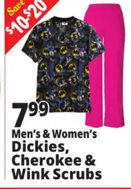 Ocean State Job Lot Men's & Women's Dickies, Cherokee & Wink Scrubs offer