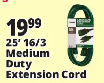 Ocean State Job Lot Prime 16/3 Medium-Duty Outdoor Extension Cord 25' offer
