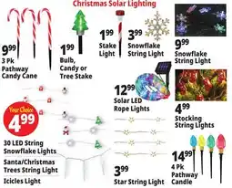 Ocean State Job Lot Christmas Solar Lighting offer