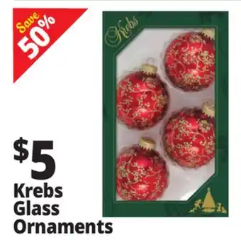 Ocean State Job Lot Krebs Glass Ornaments offer