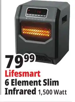 Ocean State Job Lot Lifesmart 6 Element Infrared Heater with Front Air Intake offer