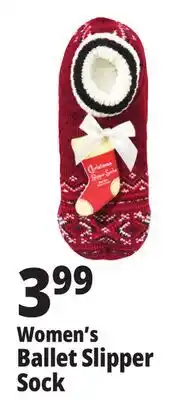 Ocean State Job Lot Women's Ballet Slipper Sock offer