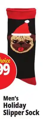 Ocean State Job Lot Men's Christmas Novelty Crew Slipper Socks offer