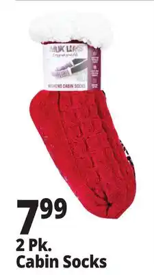 Ocean State Job Lot 2 Pk. Cabin Socks offer