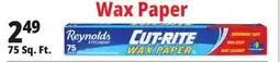 Ocean State Job Lot Reynolds Kitchens Cut-Rite Wax Paper 75 sq ft offer