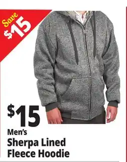 Ocean State Job Lot Men's Sherpa Lined Fleece Hoodie offer