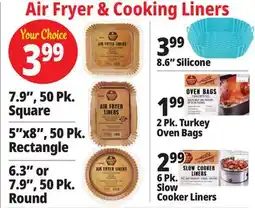 Ocean State Job Lot Air Fryer & Cooking Liners offer
