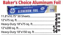 Ocean State Job Lot Bakers Choice Aluminum Foil offer