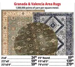 Ocean State Job Lot Granda & Valencia Rugs offer