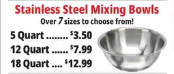 Ocean State Job Lot Stainless Steel Mixing Bowl offer