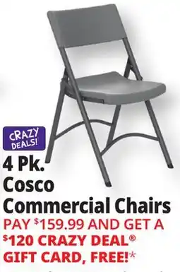 Ocean State Job Lot Cosco Zown Commercial Standard Folding Chair Shark Gray 4 Pack offer