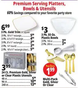 Ocean State Job Lot Plastic Bowls & Utensils offer