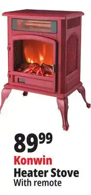 Ocean State Job Lot Freestanding Mini Stove Heater Red offer