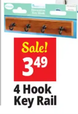 Ocean State Job Lot 4 Hook Key Rail offer