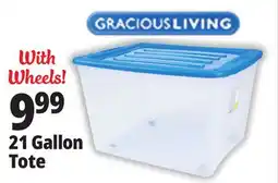 Ocean State Job Lot Gracious Living Stackable Storage Tote with Wheels 80 L offer