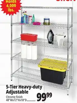 Ocean State Job Lot Method Storage Systems 5-Tier Adjustable Heavy-Duty Shelving 48 x 18 x 72 offer