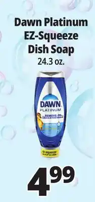 Ocean State Job Lot Dawn Platinum EZ-Squeeze Liquid Dish Detergent 24.3 oz offer