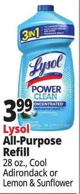 Ocean State Job Lot Lysol All-Purpose Refill offer