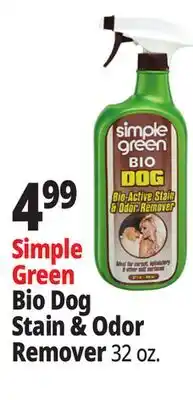 Ocean State Job Lot Simple Green Bio-Active Stain & Odor Remover 32 oz offer