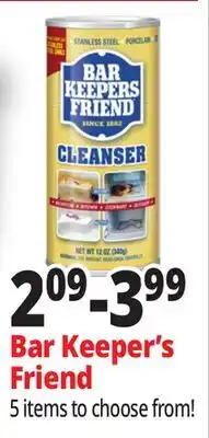 Ocean State Job Lot Bar Keepers Friend Powder Cleanser 12 oz offer