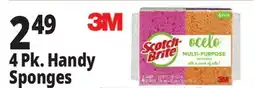 Ocean State Job Lot Scotch-Brite Ocelo Multi-Purpose 3M Sponges 4 Count offer
