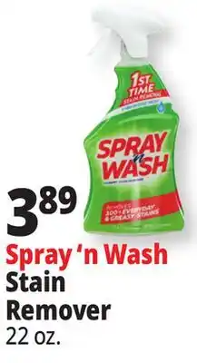 Ocean State Job Lot Spray 'n Wash Laundry Stain Remover 22 oz offer
