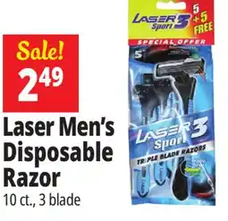 Ocean State Job Lot Laser Men's Disposable Razor offer
