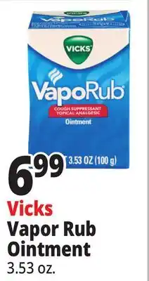 Ocean State Job Lot Vicks VapoRub Cough Suppressant Topical Analgesic Ointment 3.53 oz offer