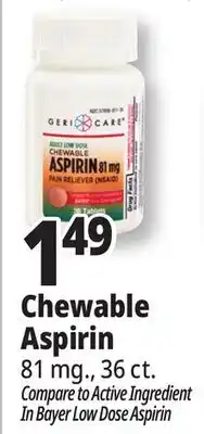 Ocean State Job Lot Chewable Aspirin offer