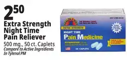 Ocean State Job Lot Health Star Night Time Extra Strength 500 mg Acetaminophen Pain Reliever Caplets 50 Caplets offer