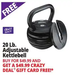 Ocean State Job Lot Shock Athletic 20 lb. Adjustable Kettlebell offer