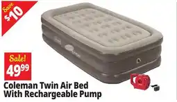 Ocean State Job Lot Coleman Twin Sized Air Bed offer