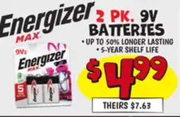 Ollie's 2 PK. 9V BATTERIES offer