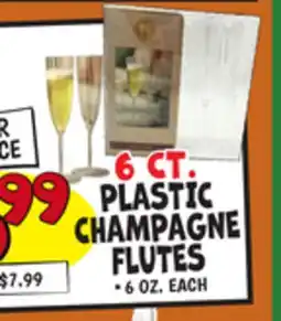 Ollie's 6 CT. PLASTIC CHAMPAGNE FLUTES offer