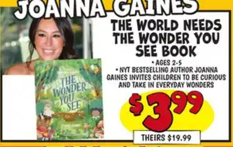 Ollie's THE WORLD NEEDS THE WONDER YOU SEE BOOK offer