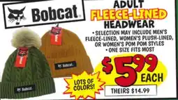 Ollie's ADULT FLEECE-LINED FLEECE-LINED HEADWEAR offer