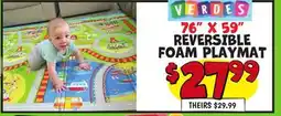 Ollie's VERDES 76 X 59 REVERSIBLE FOAM PLAYMAT offer