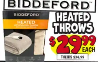 Ollie's BIDDEFORD HEATED THROWS offer