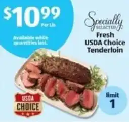 Aldi Fresh USDA Choice Tenderloin offer