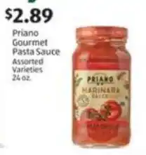 Aldi Priano Gourmet Pasta Sauce offer